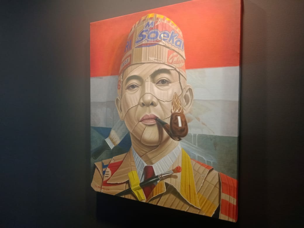 Sampah Diubah Jadi Wajah Soekarno  di Pekan Kebudayaan Nasiona